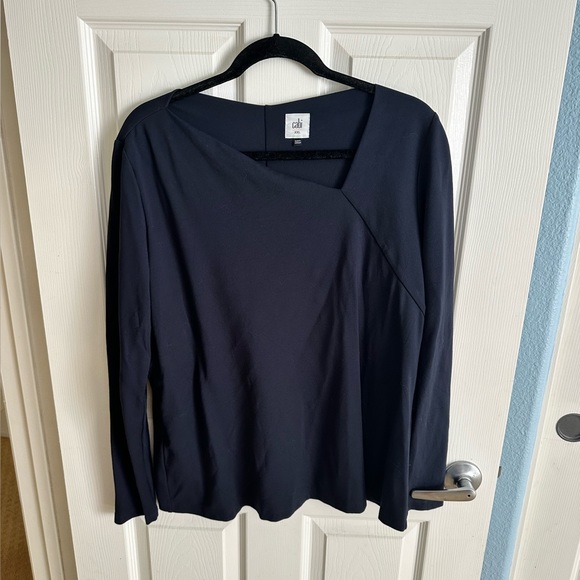 CAbi Tops - Cabi Navy asymmetrical top size XXL